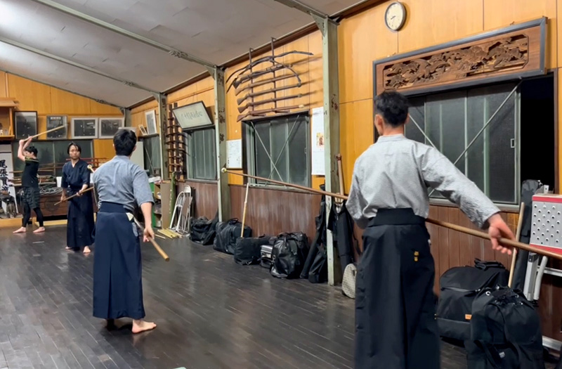 尾張貫流槍術の稽古風景1
