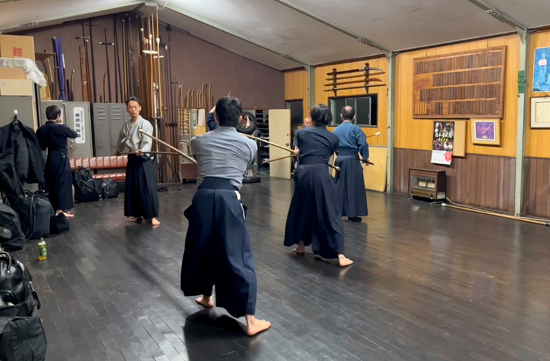 尾張貫流槍術の稽古風景2