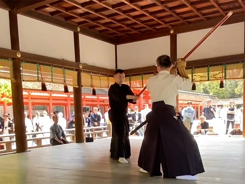 下鴨神社古武道奉納2025にて太刀の演武