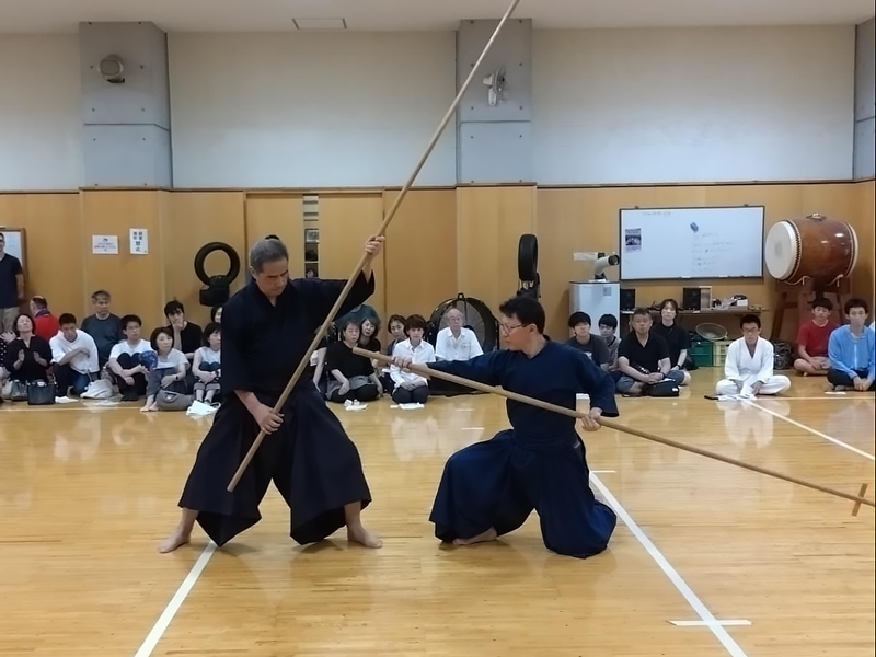 愛知サマーセミナー2024の様子(宝蔵院流高田派槍術)