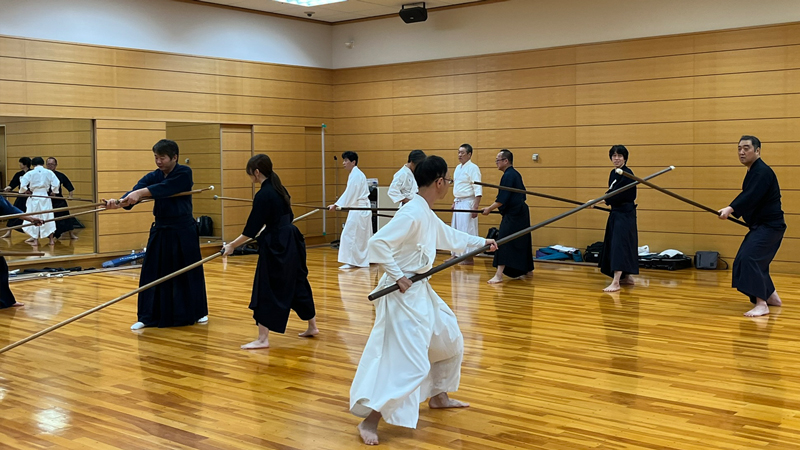 風伝流槍術による稽古(合同稽古会2025)