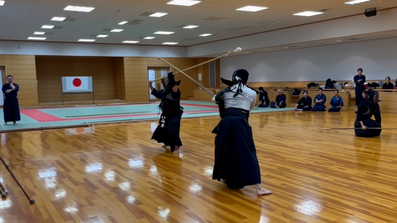 宝蔵院流と尾張貫流による槍の試合(合同稽古会2025)