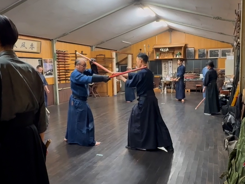 三学円の太刀「長短一味」の指導2