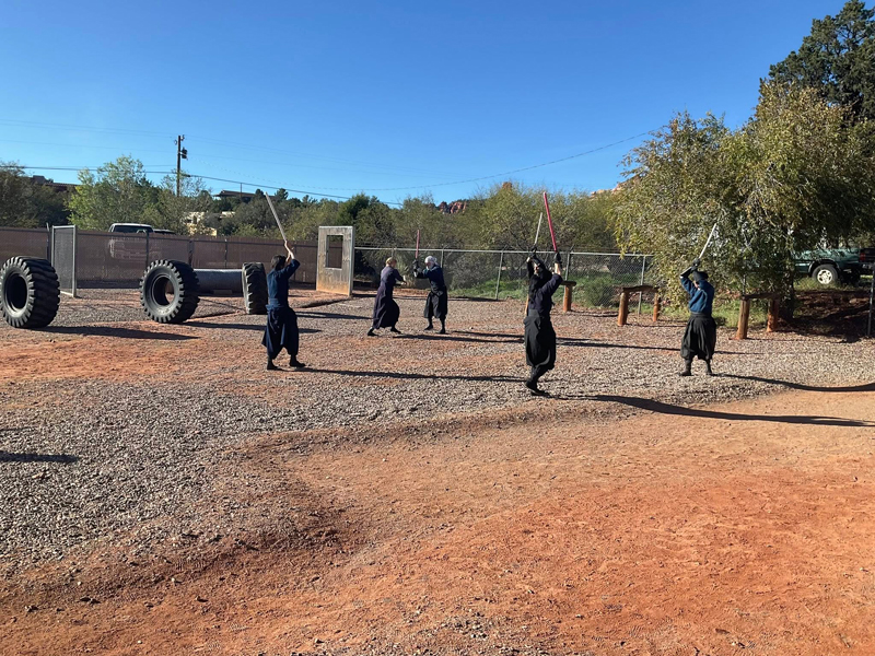 アリゾナ州セドナの東春風館道場での稽古風景1