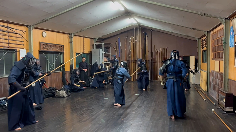 尾張貫流槍術の地稽古202512-1