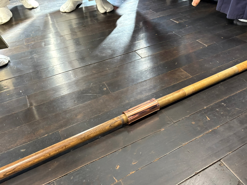 東春風館道場からいただいた槍の管