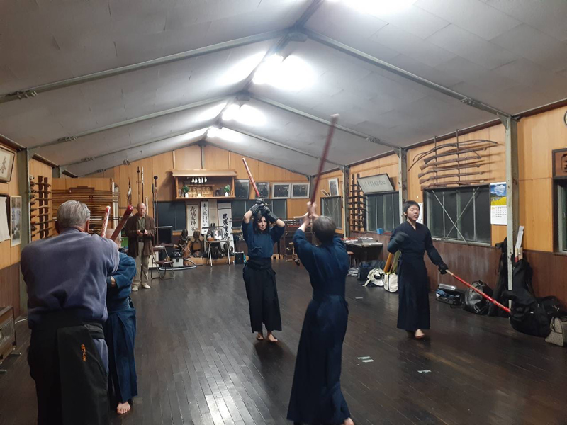 東春風館道場との合同稽古(八勢法)