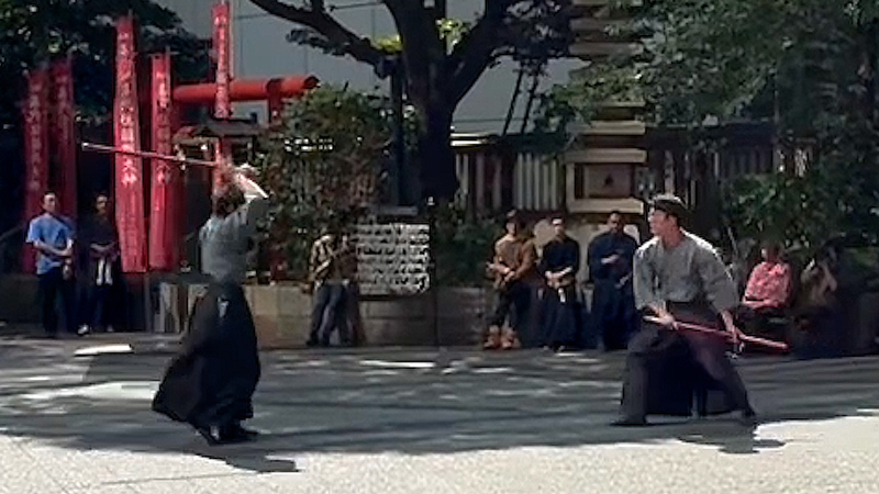 第八回東日本古武道交流演武大会にて燕飛2
