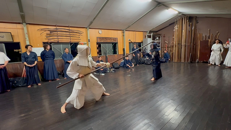 風傳流と尾張貫流槍術の試合稽古